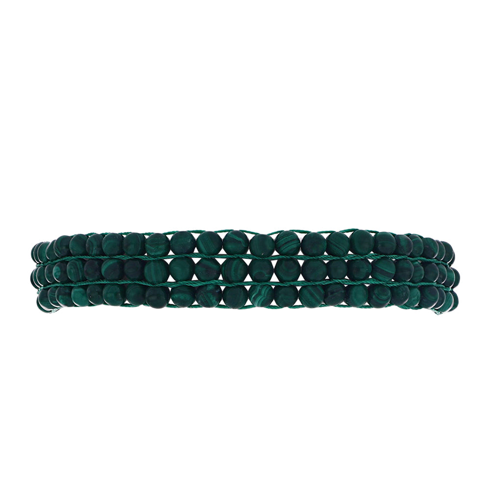 Pulseira de Prata com Malaquita