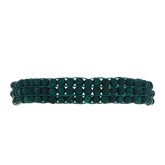 Pulseira de Prata com Malaquita
