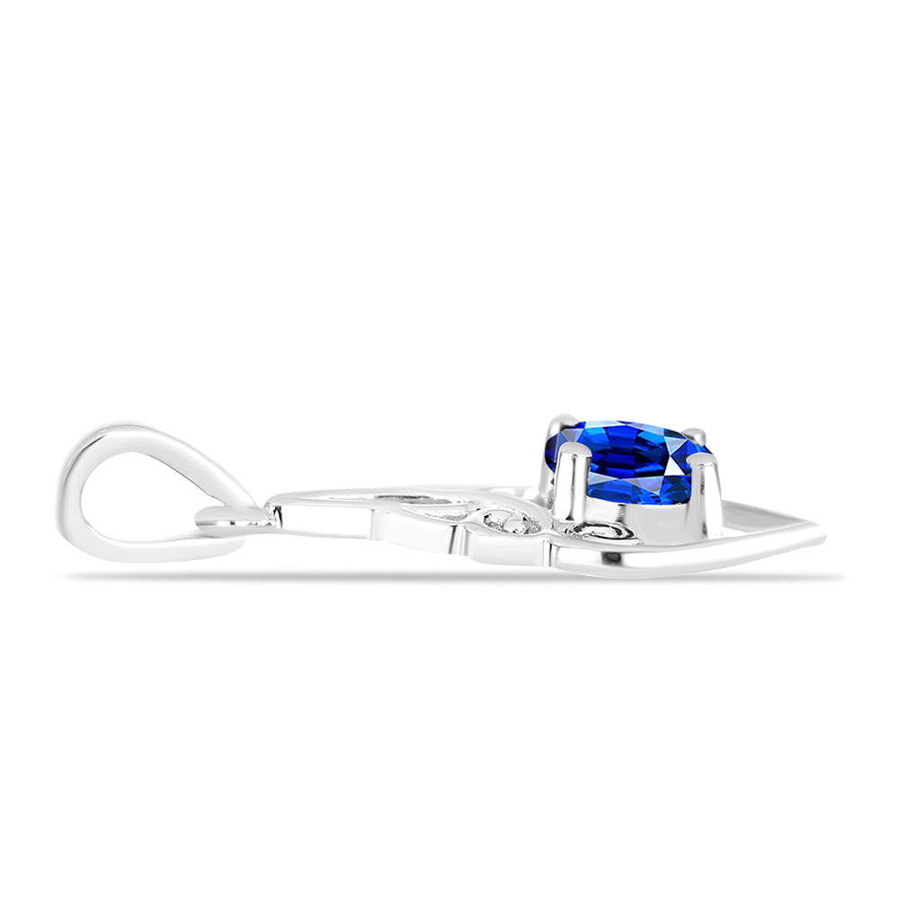Pendente de Prata com Safira Azul Australiana