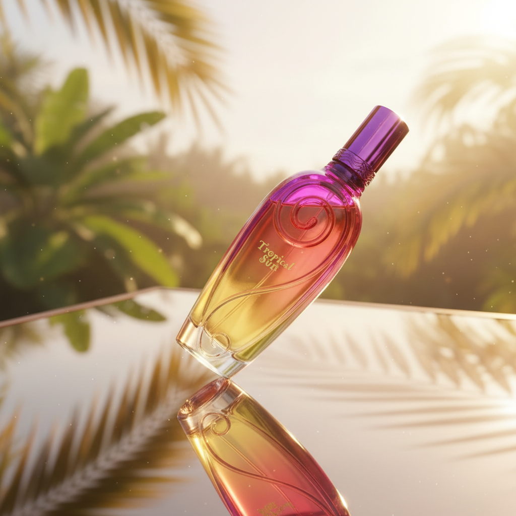 100 ml Eau de Parfum "TROPICAL SUN" Fragrância Frutada Almiscarada para Mulheres, com alto teor de óleo perfumado 3%