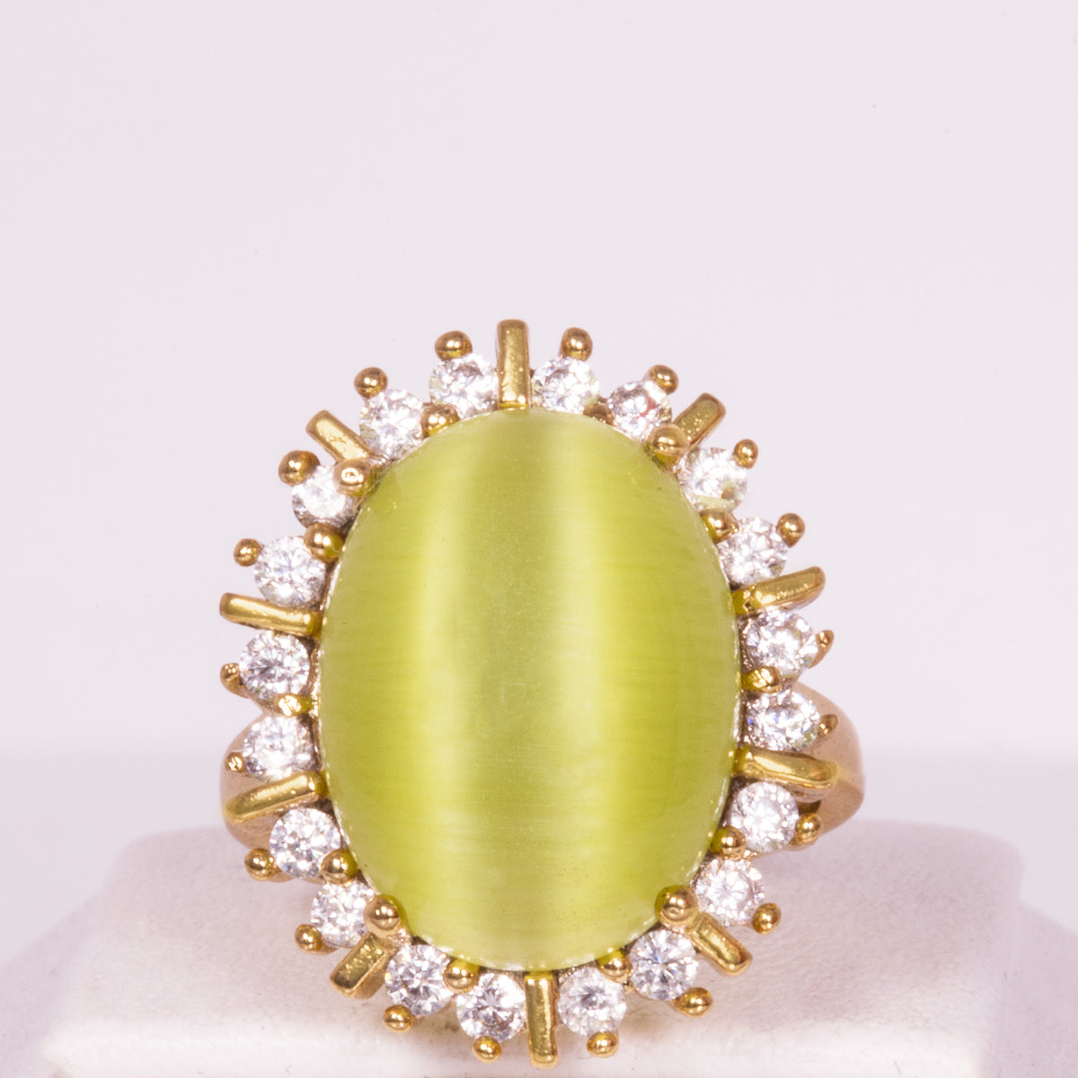 Anel de Liga de Ouro com Cristal Emporia® Branco ( Anel )