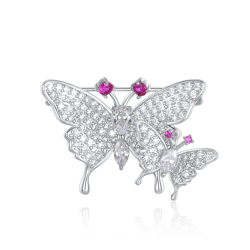 Alfinete de Liga de Ouro com Cristal Emporia® Branco