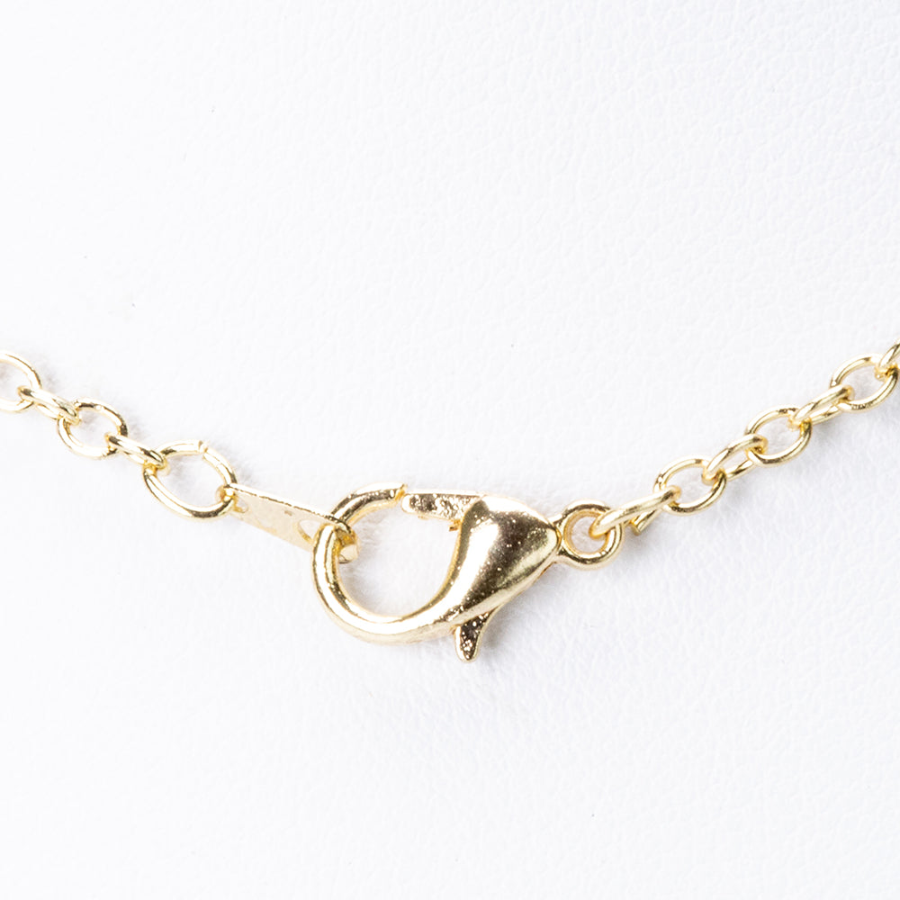 Conjunto de Liga de Ouro com Cristal Emporia® Branco ( Colar+Brincos+Pendente )