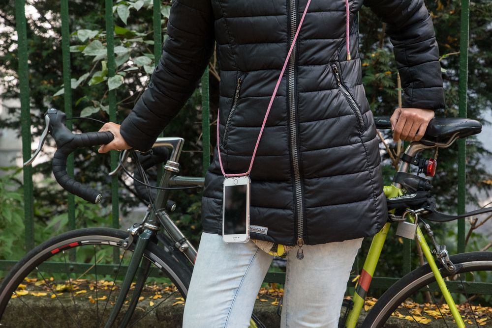 Capa de telemóvel transparente HMH com vários colares para telemóveis Samsung