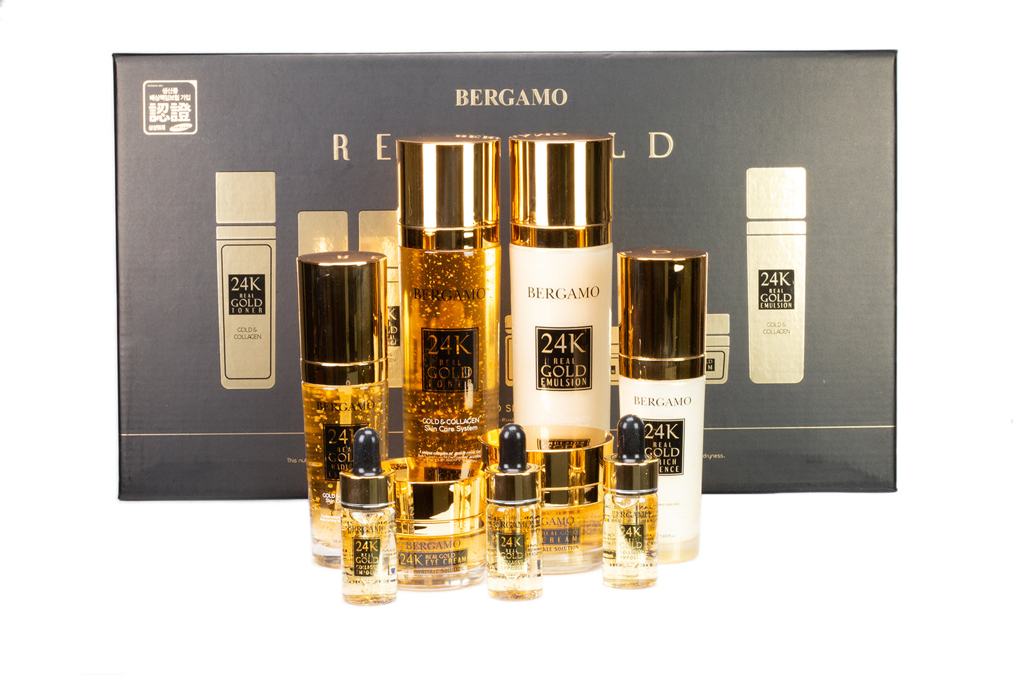 BERGAMO 24K REAL GOLD Conjunto de Cuidados com a Pele Anti-Envelhecimento