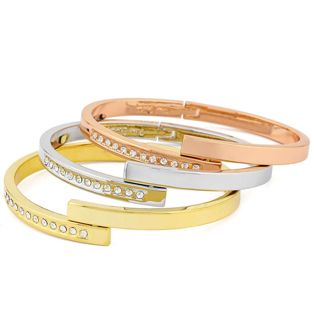 Conjunto de Liga de Ouro com Cristal Emporia® Branco