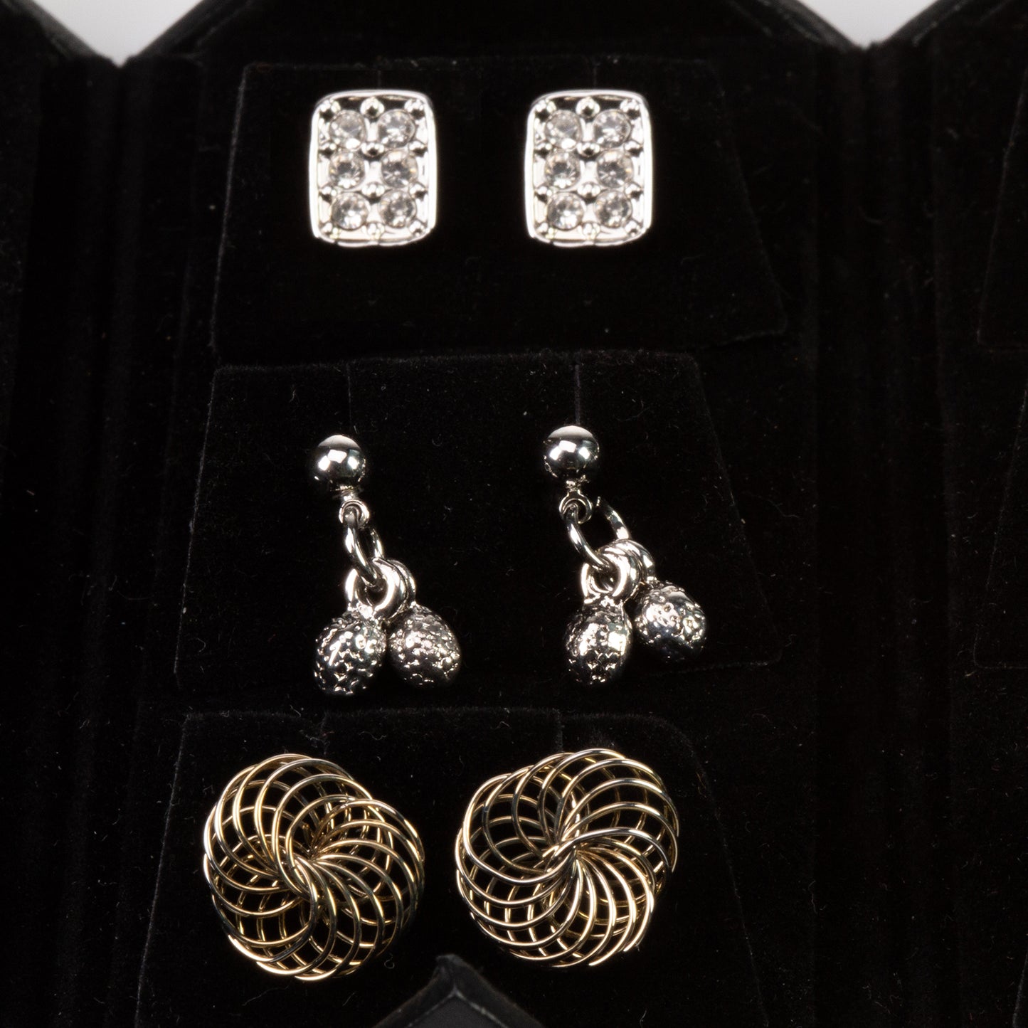 Conjunto de Liga de Ouro com Cristal Emporia® Branco