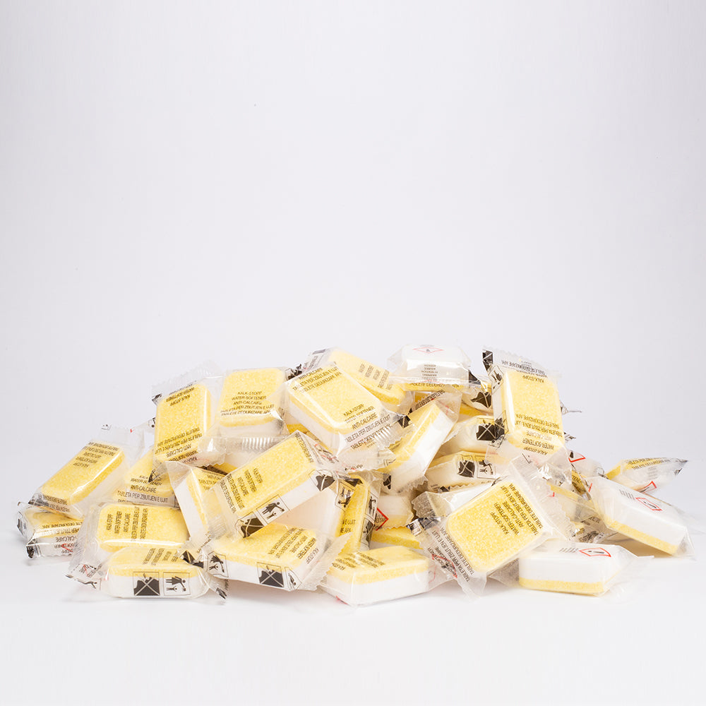 Pastilhas de manutenção e cuidado da máquina de lavar loiça e da máquina de lavar roupa com ingredientes ativos (60 unid.)