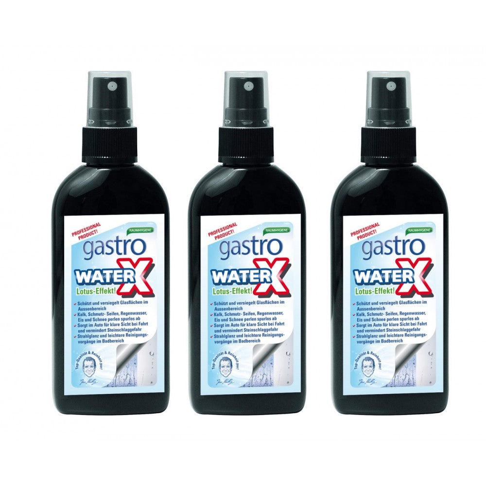 Gastro Water X Limpa-vidros Tira-nódoas, 3x100ml