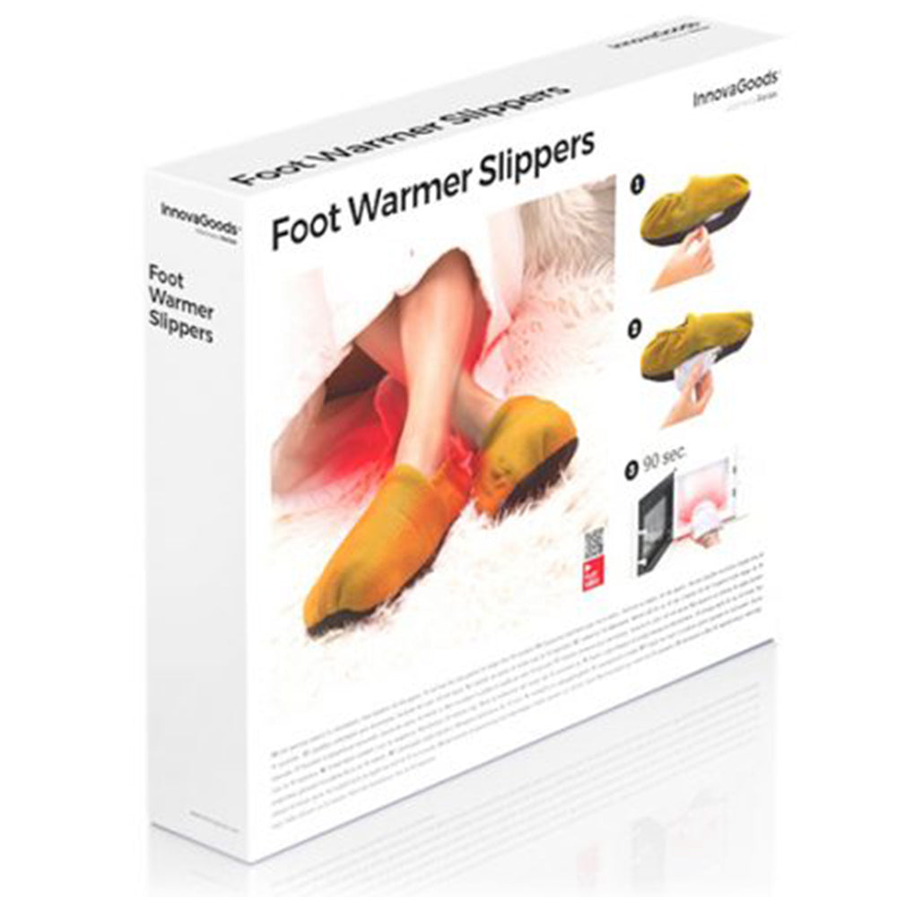 Chinelos Aquecíveis no Micro-Ondas - Cor Mostarda