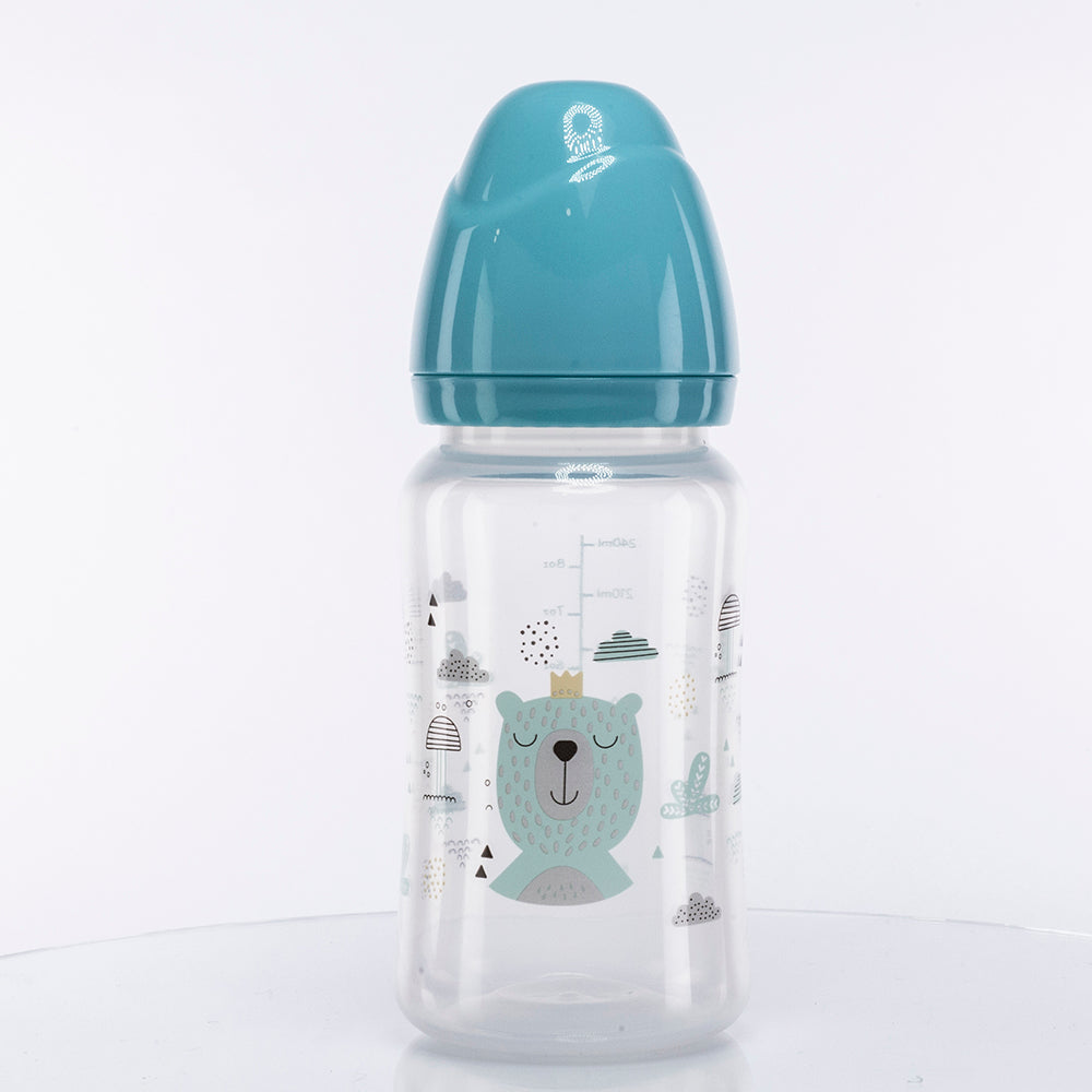 Biberão 240 ml, cor: azul