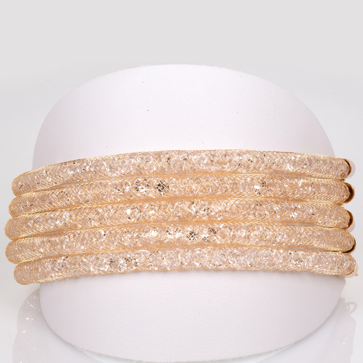 Conjunto de Liga de Ouro com Cristal Emporia® Branco