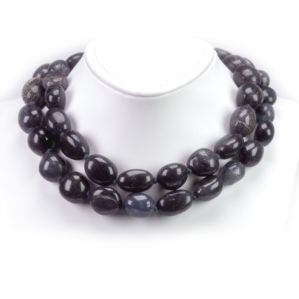 Colar Conta com Jade Azul