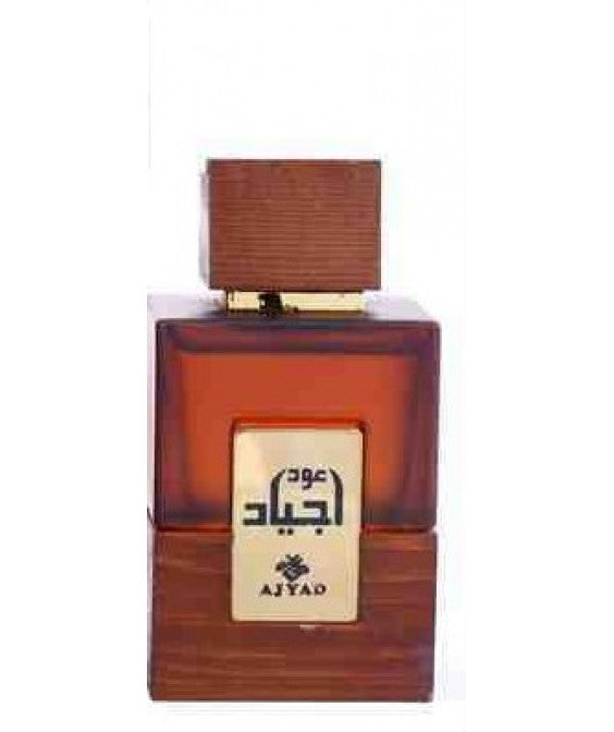 100 ml Eau de Perfume Oud Ajyad Fragrância Amadeirada Almiscarada com notas de couro para Homem