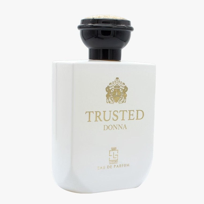 100 ml Eau de Parfum TRUSTED DONNA, Fragrância Frutada Floral Almiscarada para Mulher