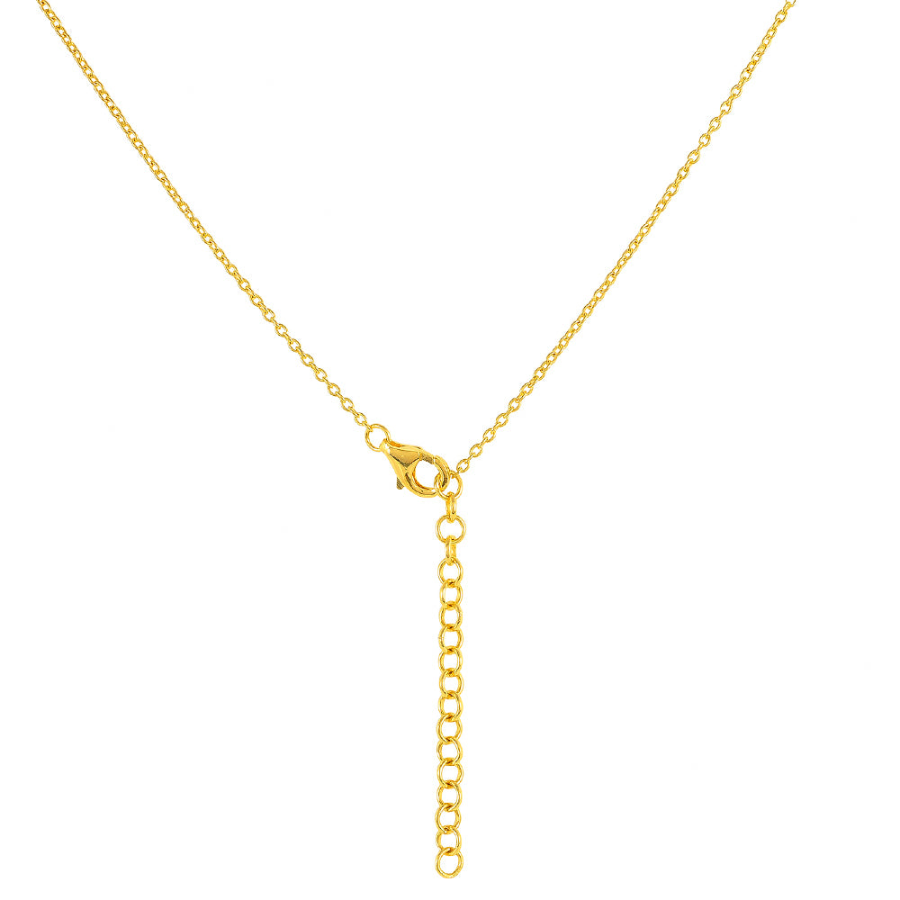 Colar de Prata com Banho de Ouro com Charoite Contraste: Cabeca de Veado (800)