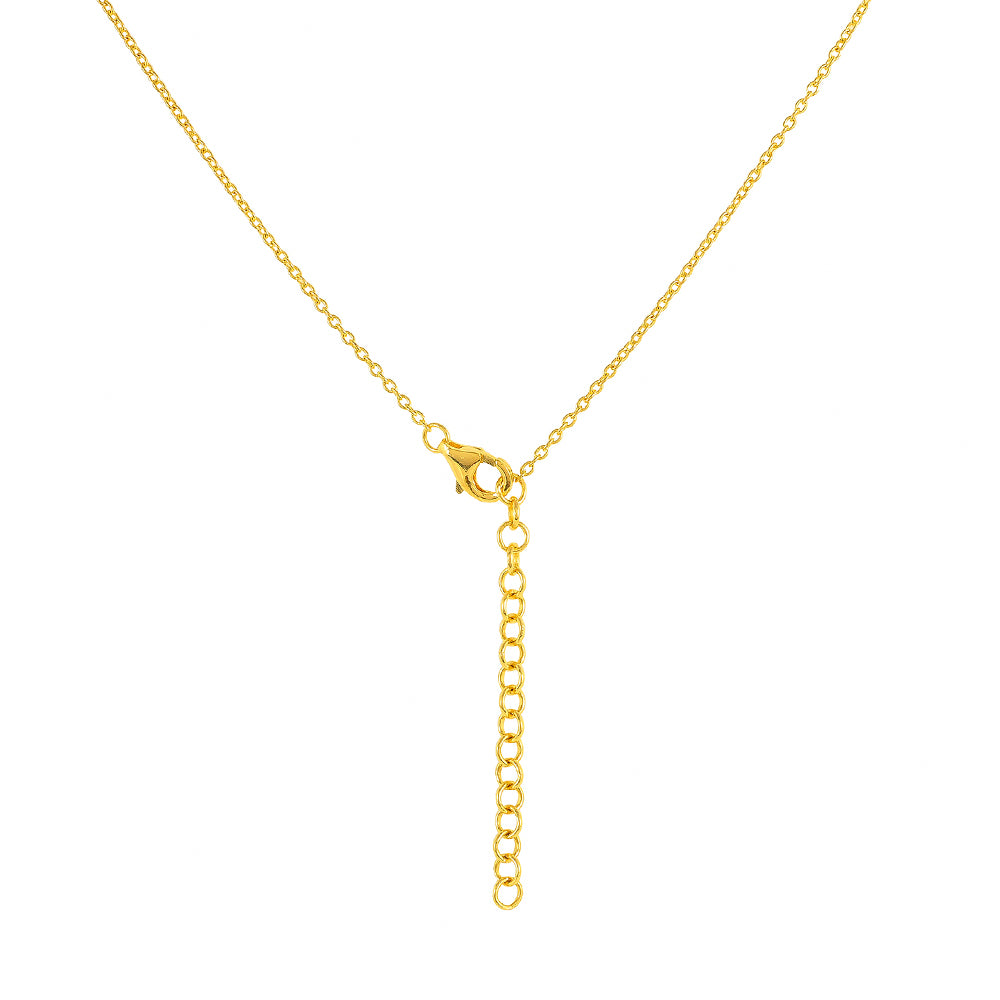 Colar de Prata com Banho de Ouro com Thulite Contraste: Cabeca de Veado (800)