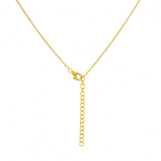 Colar de Prata com Banho de Ouro com Thulite Contraste: Cabeca de Veado (800)