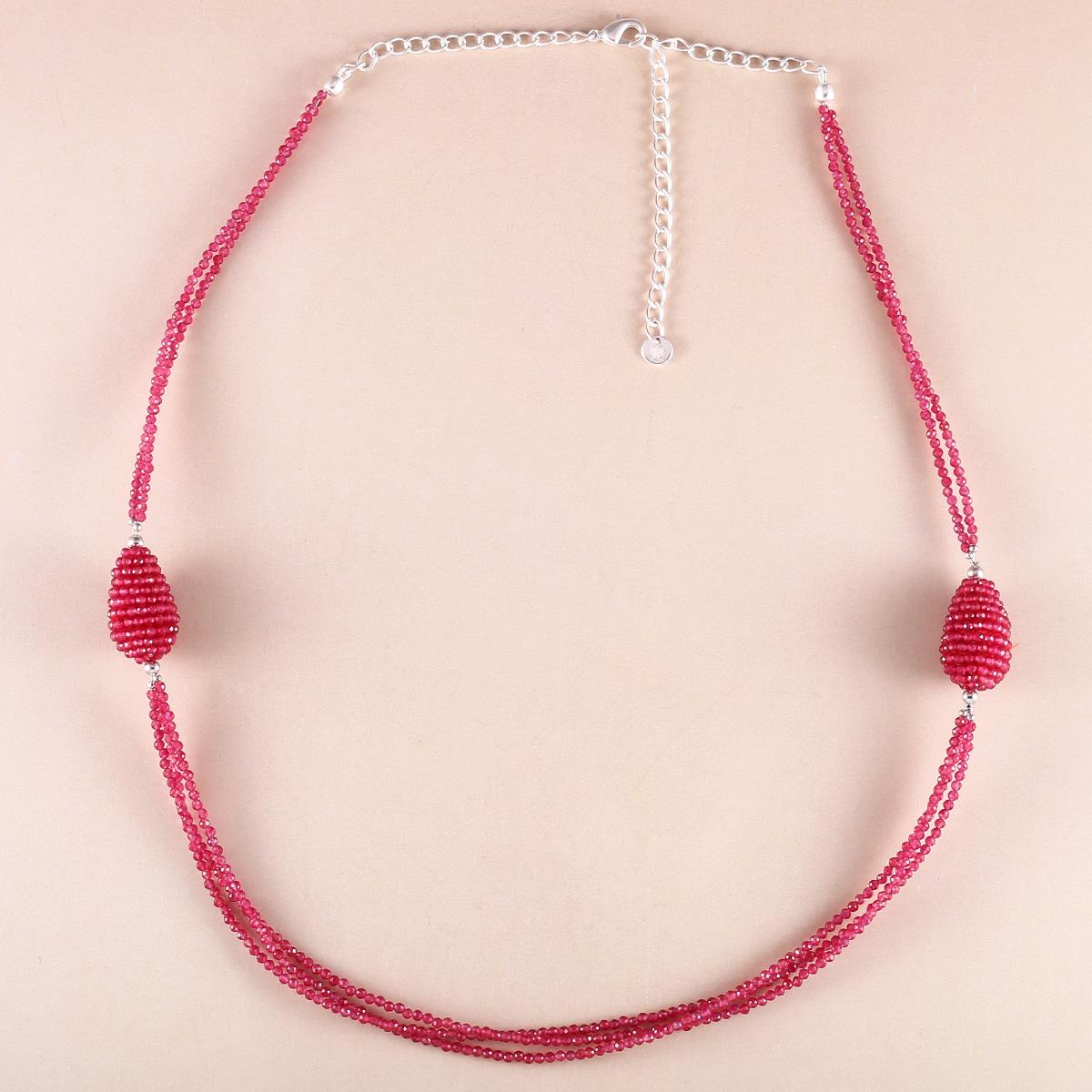 Colar de Prata com Quartzo Vermelho