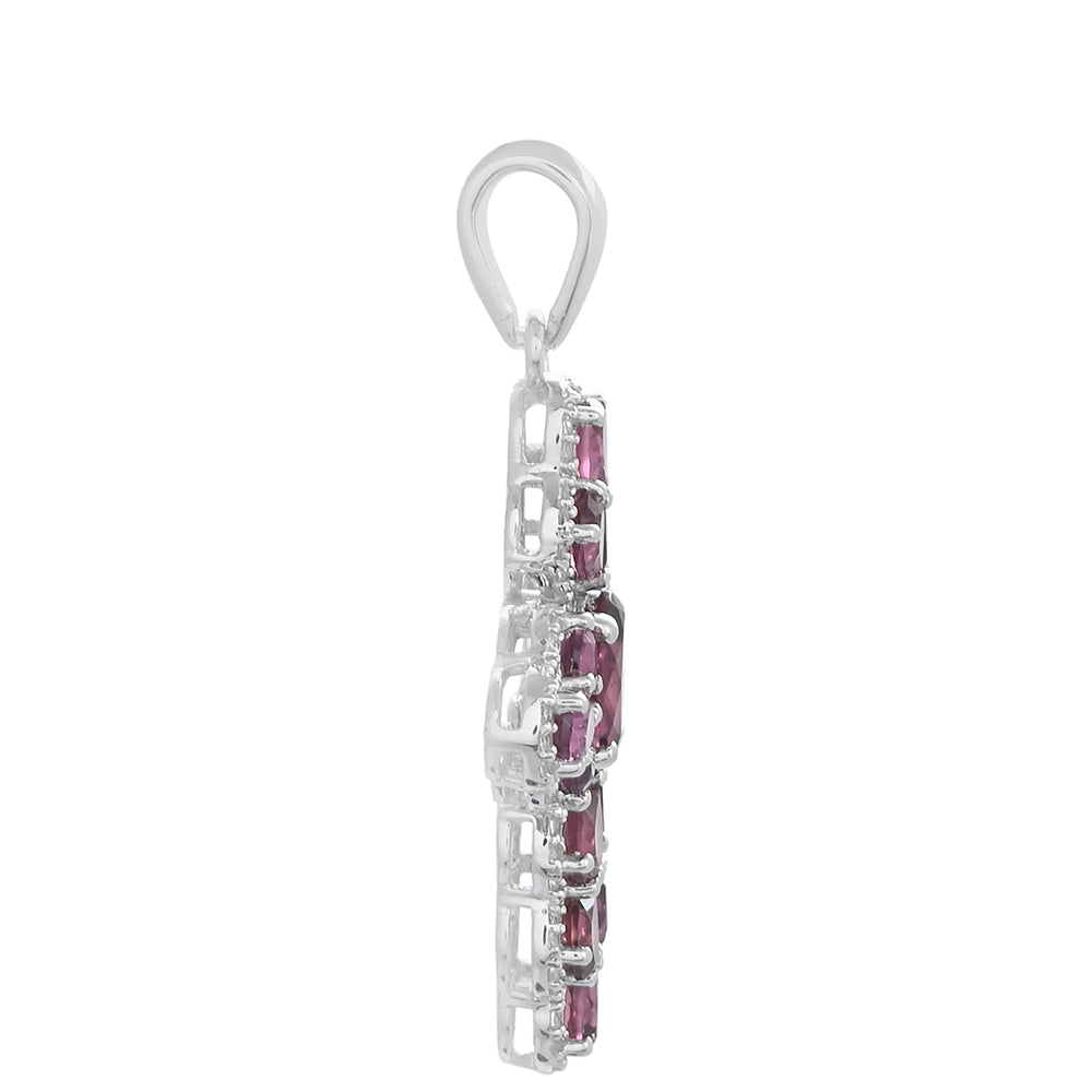 Pendente de Prata com Granada de Rhodolite