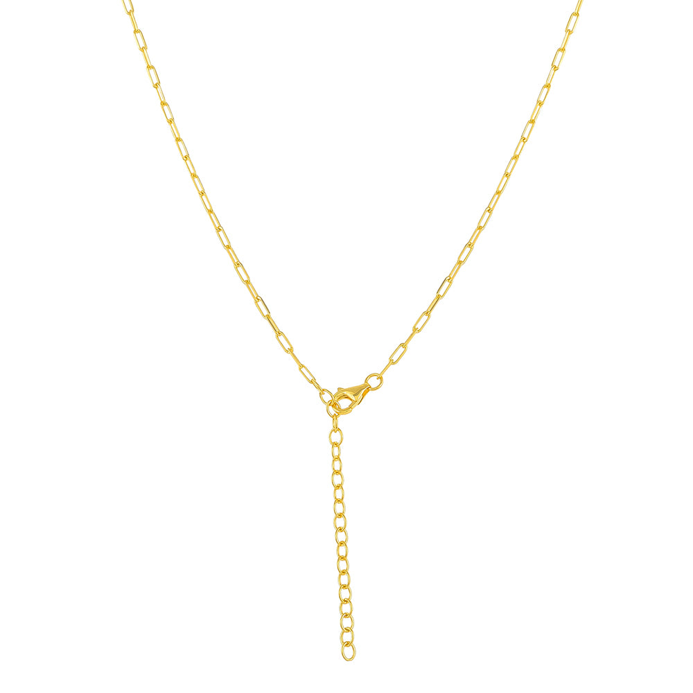 Colar de Prata com Banho de Ouro com Cornalina Contraste: Cabeca de Veado (800)