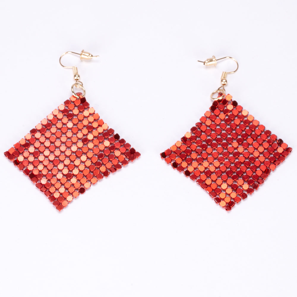 Conjunto de Liga de Ouro com Cristal Emporia® Vermelho ( Colar+Brincos )