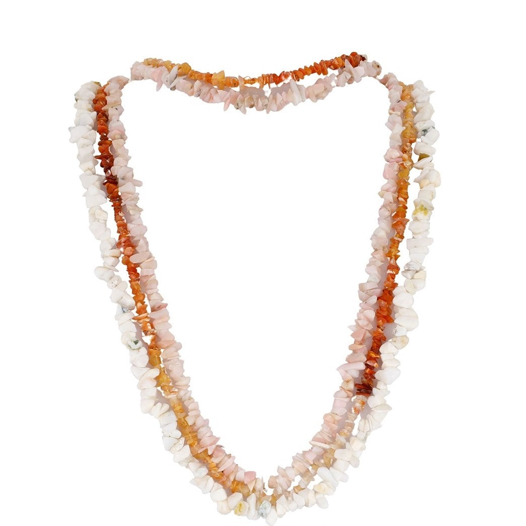 Conjunto com Opala Rosa de Lega Dembi e Opala Branca de Lega Dembi