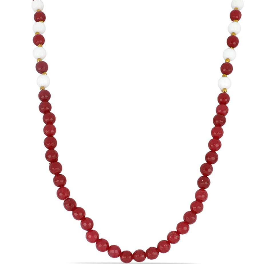 Colar com Quartzo de Cor Mista e Hematita