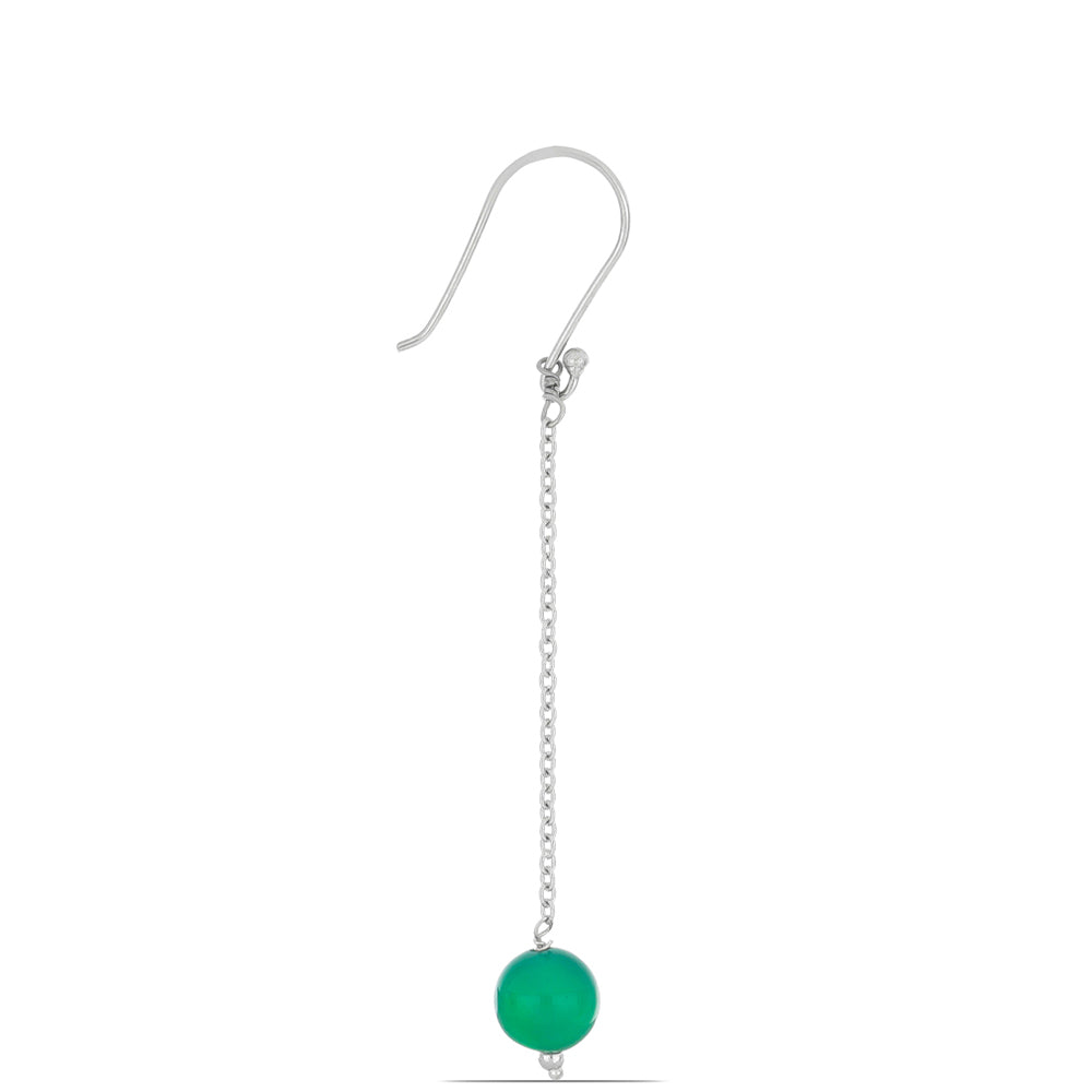 Conjunto de Prata com Quartzo Verde de Spruce Pine Contraste: Cabeca de Veado (800)