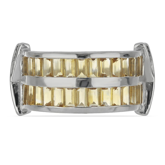 Anel de Prata com Citrino de Ural Contraste: Cabeca de Veado (800)