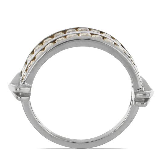 Anel de Prata com Citrino de Ural Contraste: Cabeca de Veado (800)