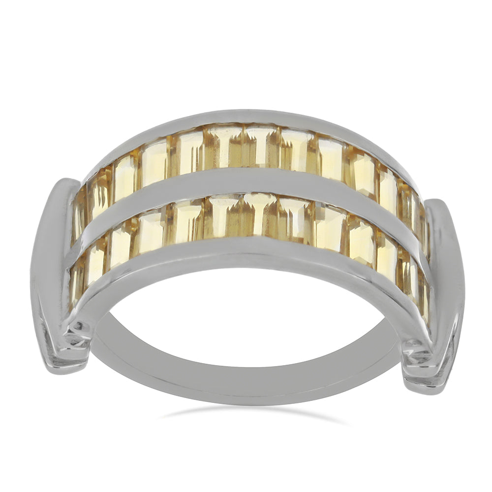 Anel de Prata com Citrino de Ural Contraste: Cabeca de Veado (800)