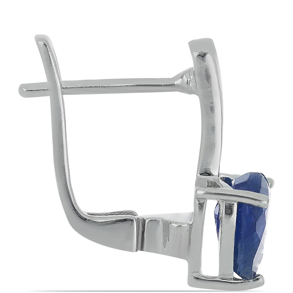 Brincos de Prata com Safira Azul de Rosebery