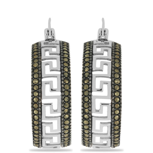 Brincos de Prata com Marcassite Austriaco Contraste: Cabeca de Veado (800)