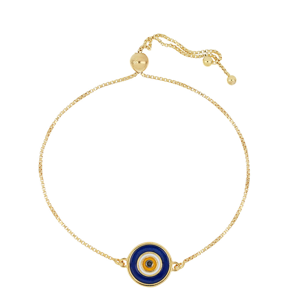 Pulseira de Prata com Banho de Ouro com Esmalte e Espinela Preta de Gorno Badakhshan Contraste: Cabeca de Veado (800)