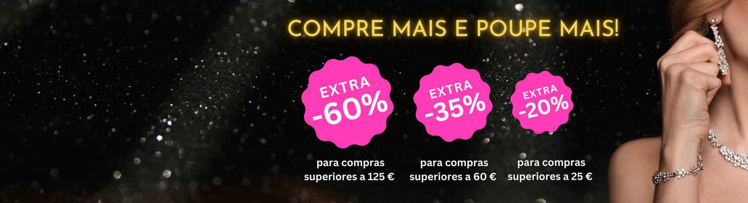 Jóias com 60% de desconto