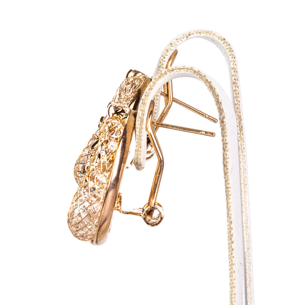 Conjunto de Liga de Ouro com Cristal Emporia® Branco ( Colar+Brincos+Pulseira ) 4 