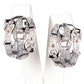 Conjunto de Liga de Ouro com Cristal Emporia® Branco ( Colar+Brincos+Pendente )