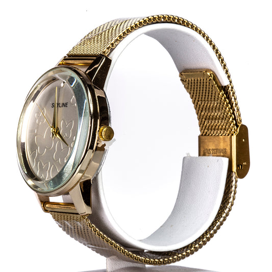 Relógio de Liga de Ouro com Cristal Emporia® Branco