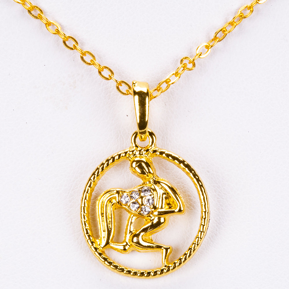 Aquário Colar de Liga de Ouro com Cristal Emporia® Branco ( Colar+Pendente ) 1 