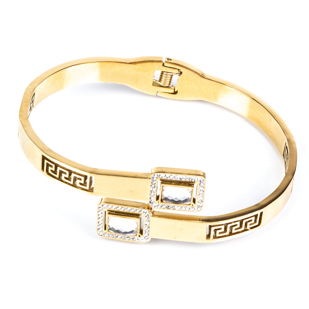 Pulseira de Liga de Ouro com Cristal Emporia® Branco