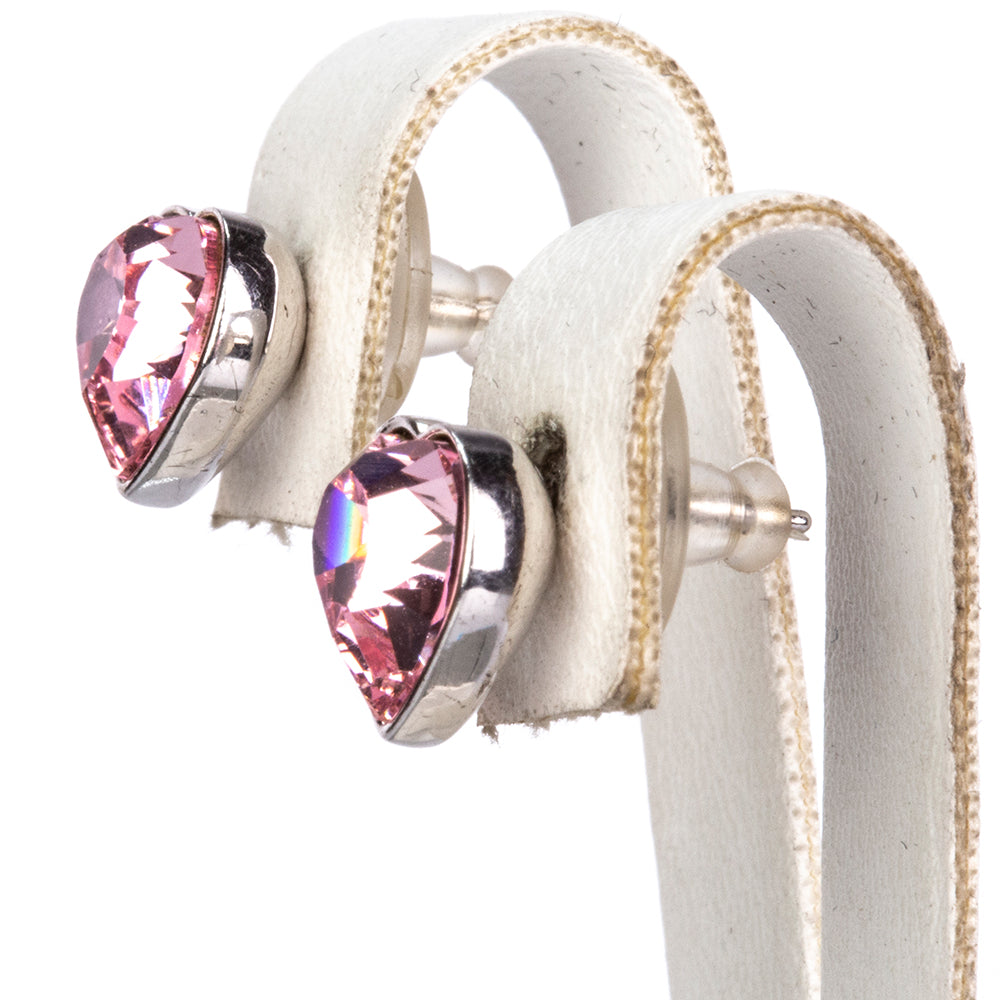 Conjunto de Liga de Ouro com Cristal Emporia® Branco e Cristal Emporia® Rosa ( Brincos+Pulseira ) 3 
