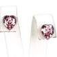 Conjunto de Liga de Ouro com Cristal Emporia® Branco e Cristal Emporia® Rosa ( Brincos+Pulseira )
