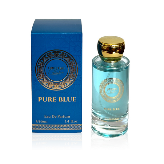 100 ml EDP PURE BLUE fragrância frutada, cítrica, oriental, excitante, unissexo