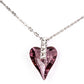 Conjunto de Liga de Ouro com Cristal Emporia® Roxo ( Brincos+Pendente )
