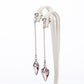 Conjunto de Liga de Ouro com Cristal Emporia® Roxo ( Brincos+Pendente )