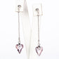 Conjunto de Liga de Ouro com Cristal Emporia® Roxo ( Brincos+Pendente )