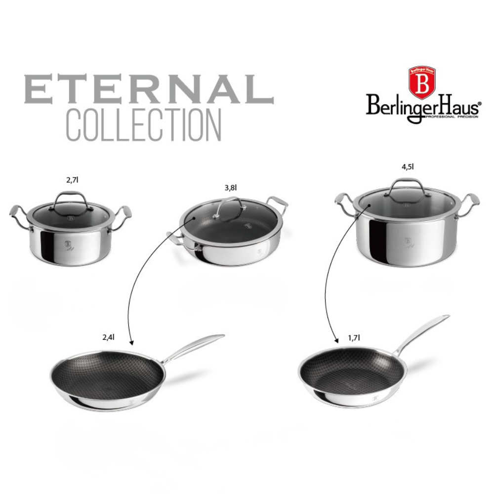 Berlinger Haus Eternal Collection – Conjunto de panelas de 8 peças 6 