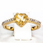Anel de Liga de Ouro com Cristal Emporia® Amarelo