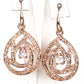 Conjunto de Liga de Ouro com Cristal Emporia® Branco ( Colar+Brincos+Pendente )